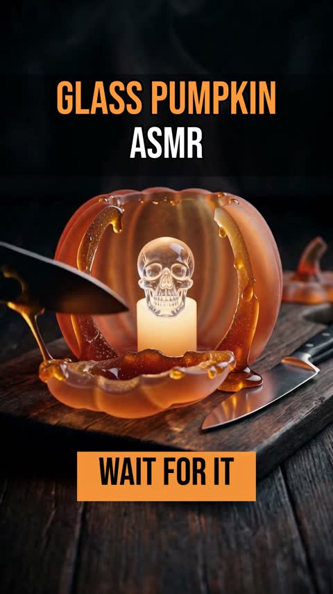Cutting a glass pumpkin